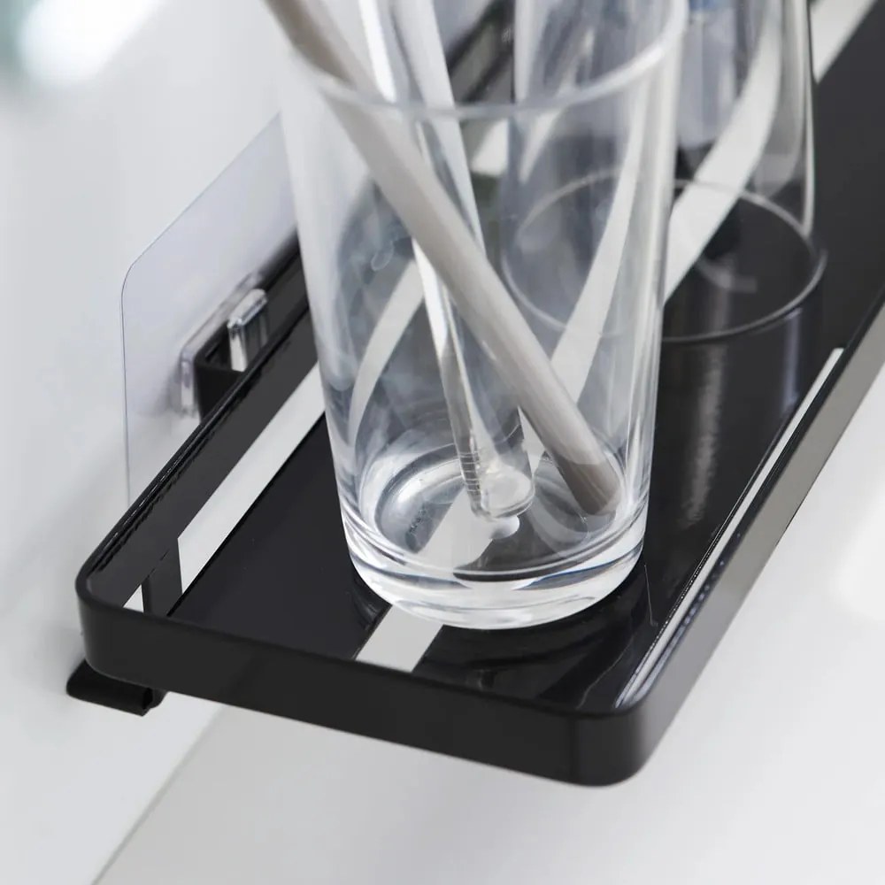 Mensola da bagno senza foratura nera opaca in acciaio Film Hook – YAMAZAKI