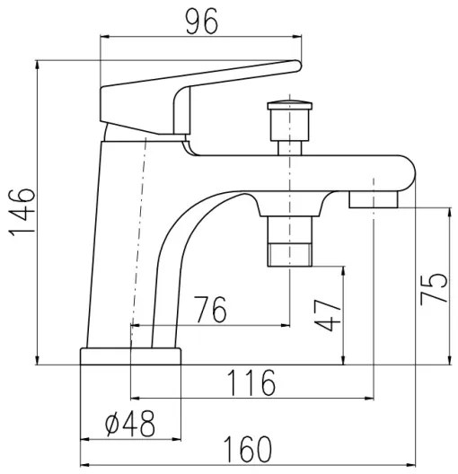 RAV Slezák CO148.0 - Miscelatore per vasca COLORADO 14,6 cm cromo lucido
