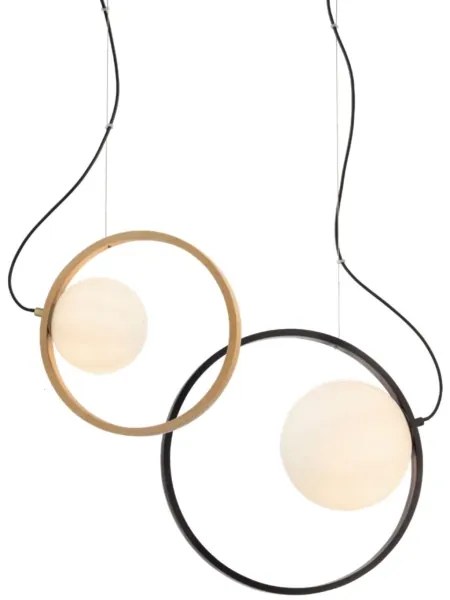 Redo 01-2319 - Lampadario a sospensione con filo KLEIDI 1xE14/28W/230V diametro 27 cm marrone