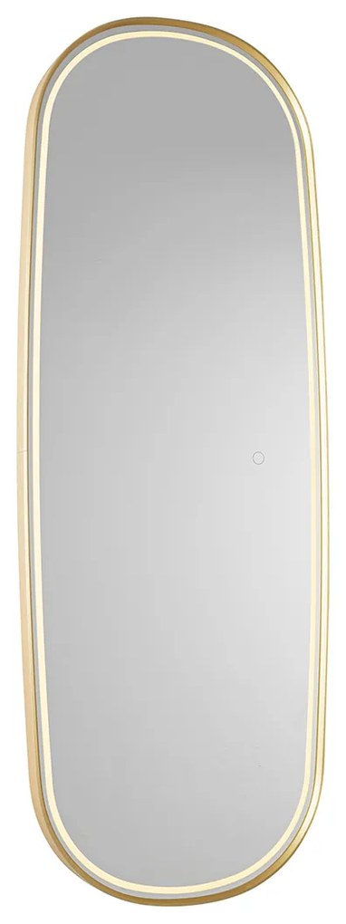 Specchio da bagno moderno oro con LED e dimmer touch - Geraldien