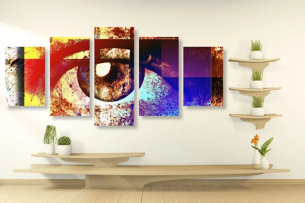 Quadri 5 pezzi – Occhio surrealista