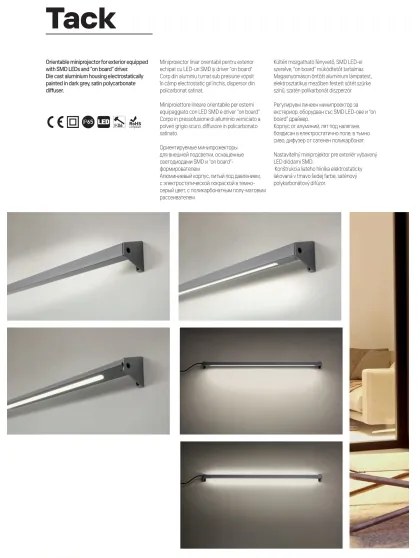 Redo 90242 - Lampada da esterno LED TACK IP65 LED/15W/230V 3000K IP65 antracite