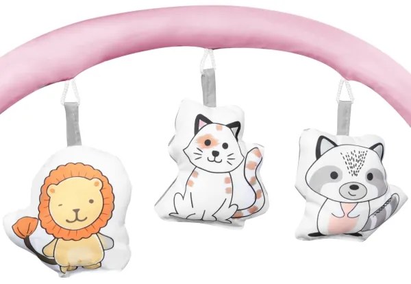 Lionelo - Lettino da viaggio FLOWER Flamingo