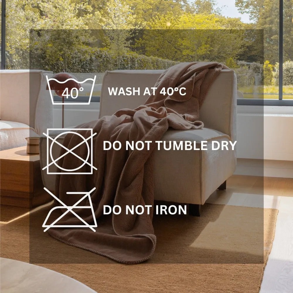 Coperta grigio tortora in micropile 150x200 cm Tomo – Tiseco Home Studio