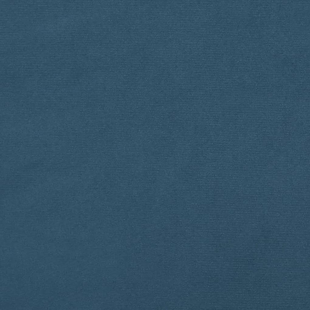 Giroletto con Testiera Blu Scuro 140x200 cm in Velluto