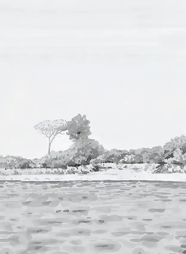 Isidore Leroy Carta da parati panoramica Rivage Gris - Panel 3