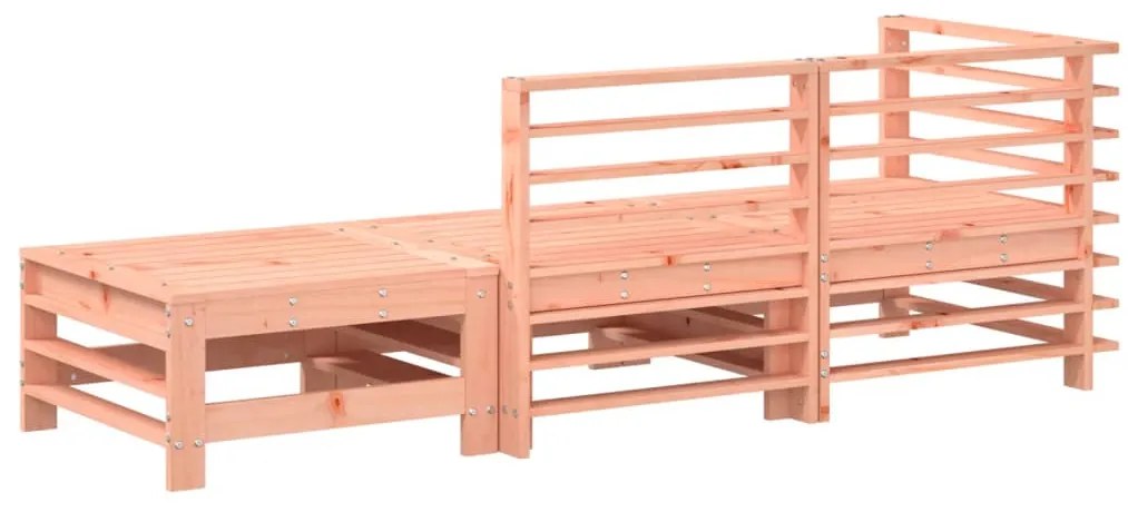 Set salotto da giardino 3 pz in legno massello di douglas