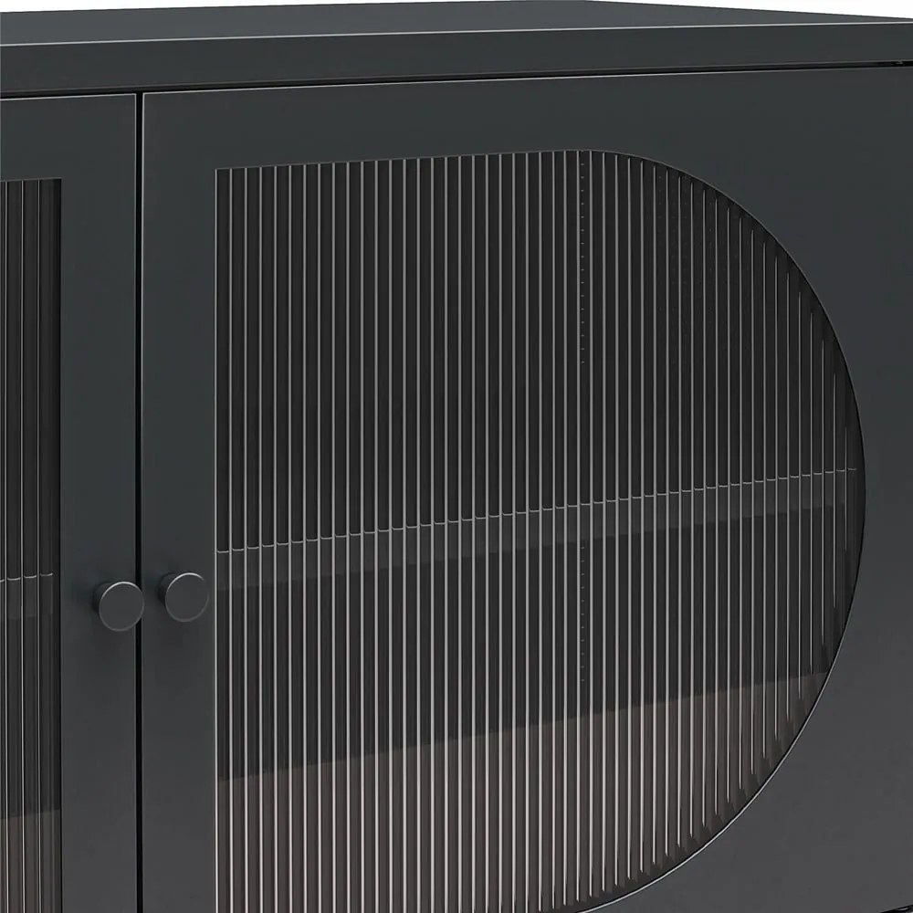 Vetrina in metallo nero 100x64x40 cm Luna - Støraa