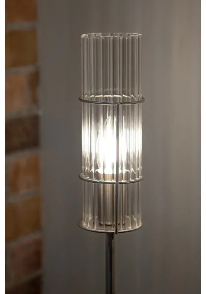 Markslöjd 108557 - Lampada da tavolo TUBO 1xE14/40W/230V 50 cm cromo lucido/clear