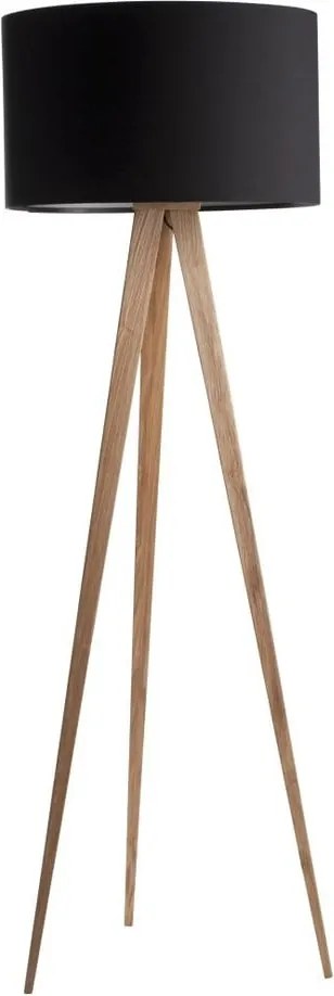 Lampada nera con gambe in legno Tripod Wood - Zuiver