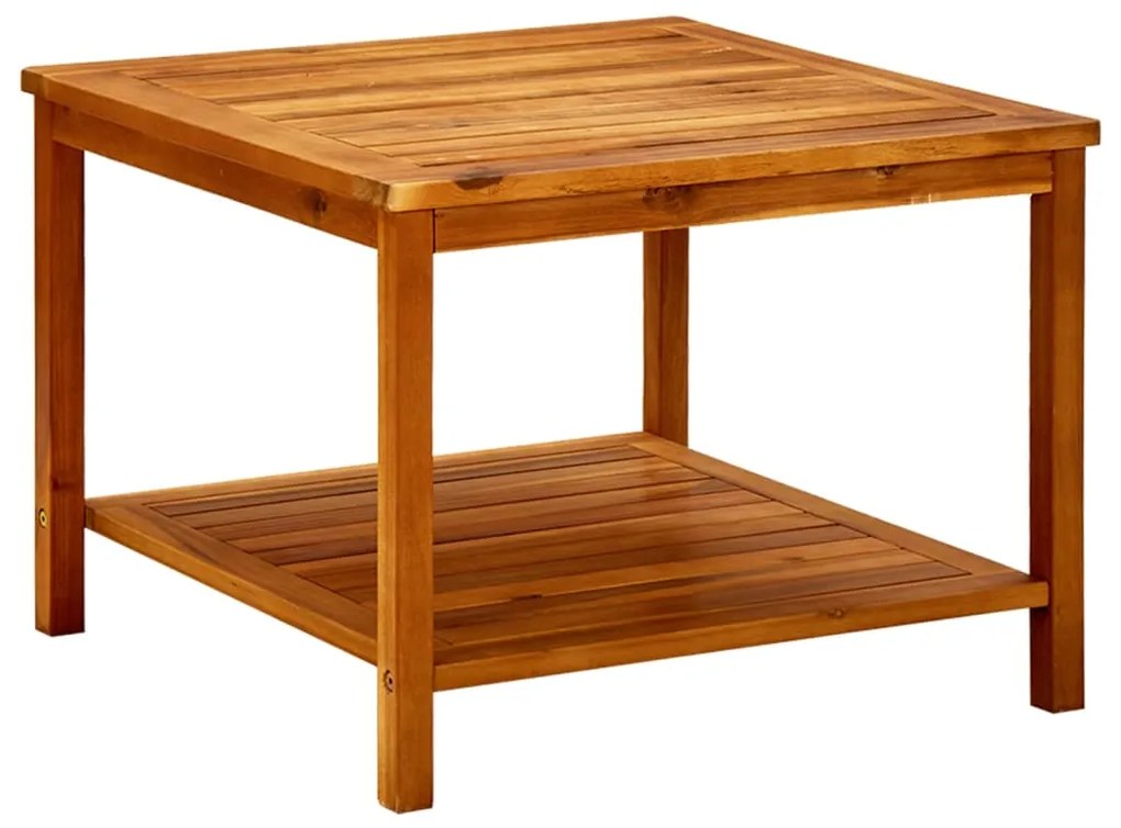 Tavolino Da Salotto 60x60x45 Cm İn Legno Massello Di Acacia /