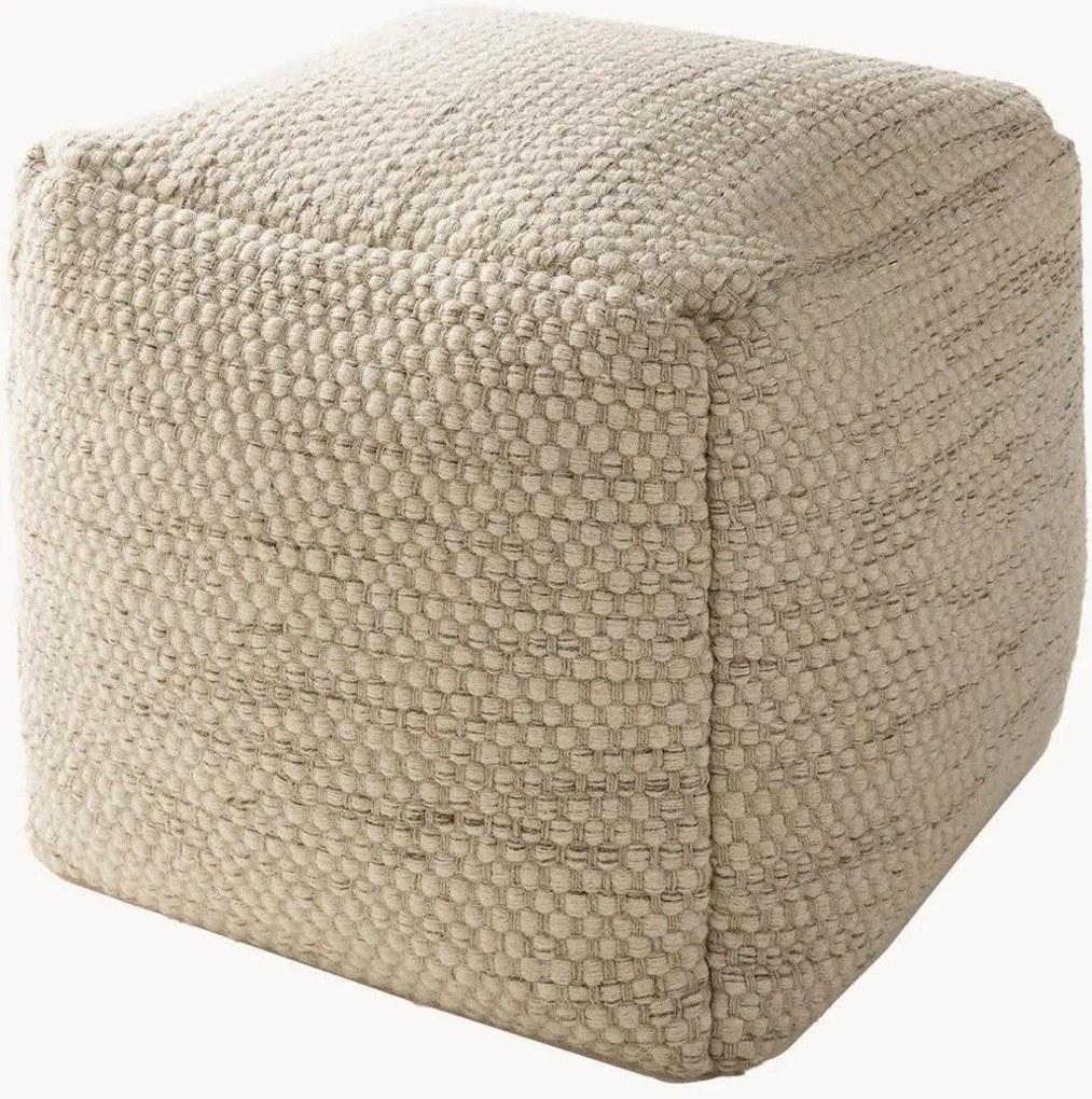 Pouf in lana tessuto a mano Rocco