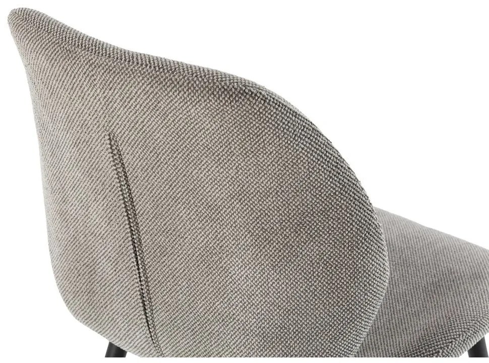 Sedie da pranzo in set grigio chiaro in imbottito 4 pz Ansu – Marckeric