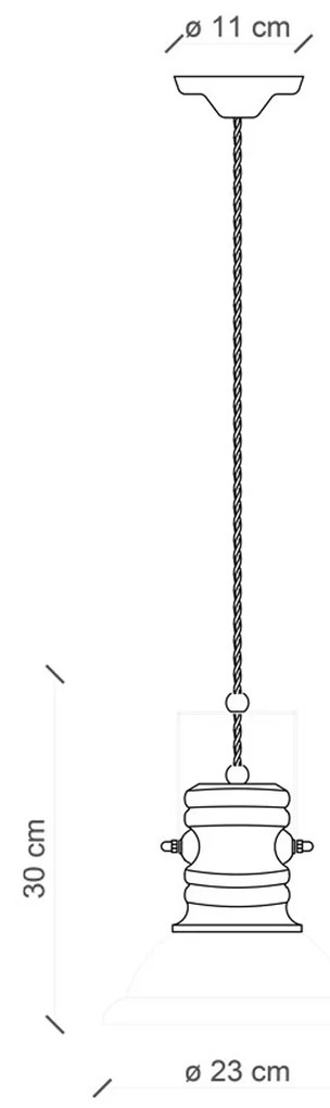 Lampadario Industrial Ferro E Ceramica Vintage Azzurro 1 Luce E27 23Cm