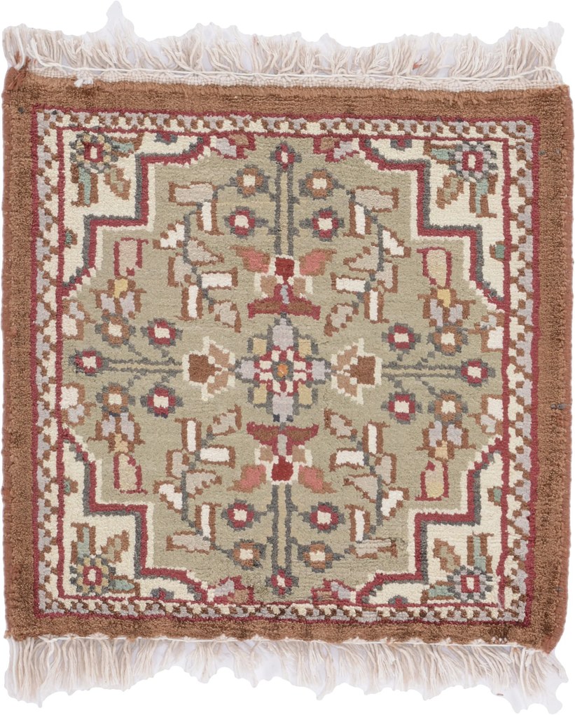 Agra Tappeto 30 x 30 (Indian) Annodato A Mano