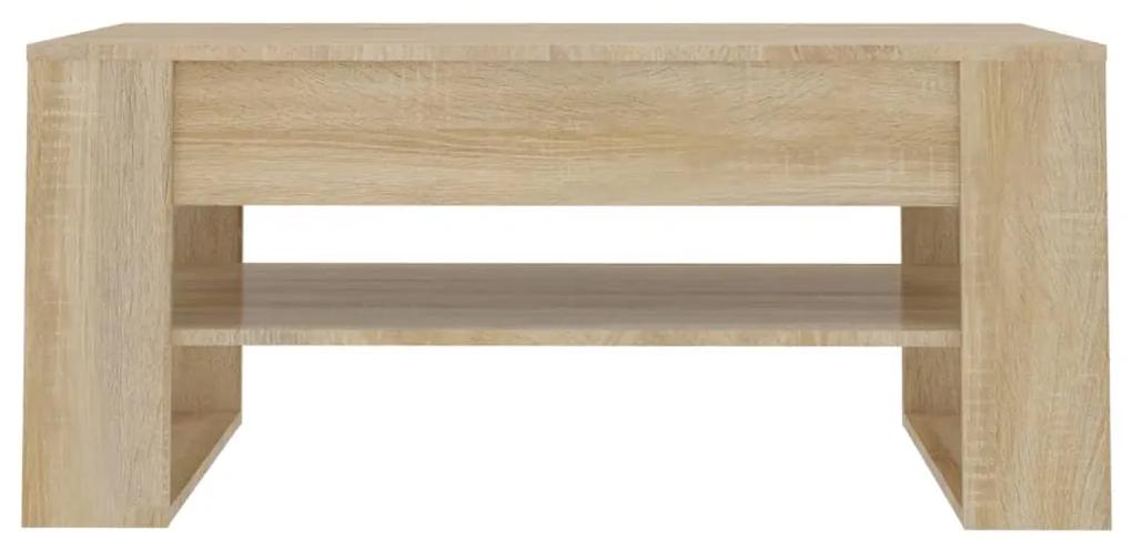 Tavolino da salotto rovere sonoma 102x55x45cm legno multistrato