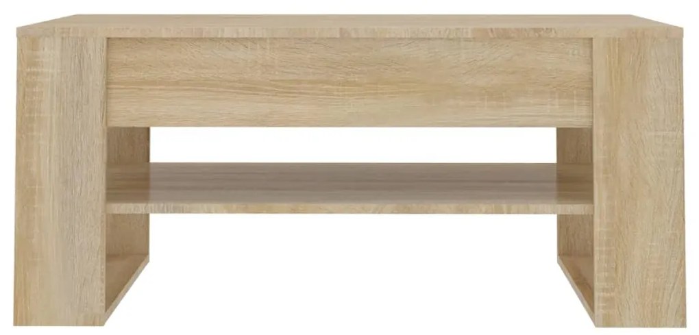 Tavolino da salotto rovere sonoma 102x55x45cm legno multistrato