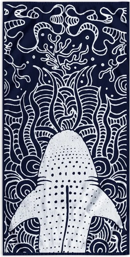 Telo mare blu scuro 90x180 cm Shark - DecoKing