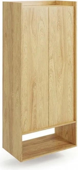 Armadio modulare Mobius 2D in legno naturale - H179 cm
