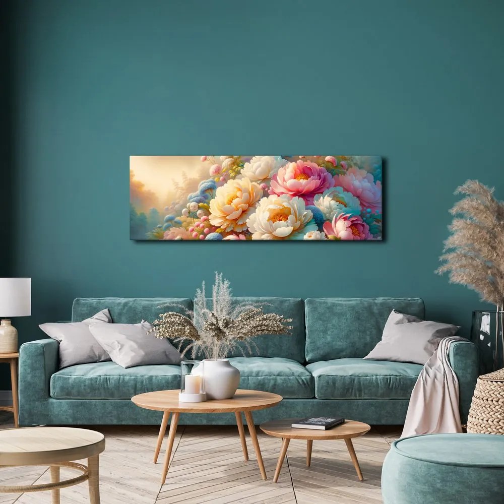 Quadro su tela – Fiori delicati in toni pastello
