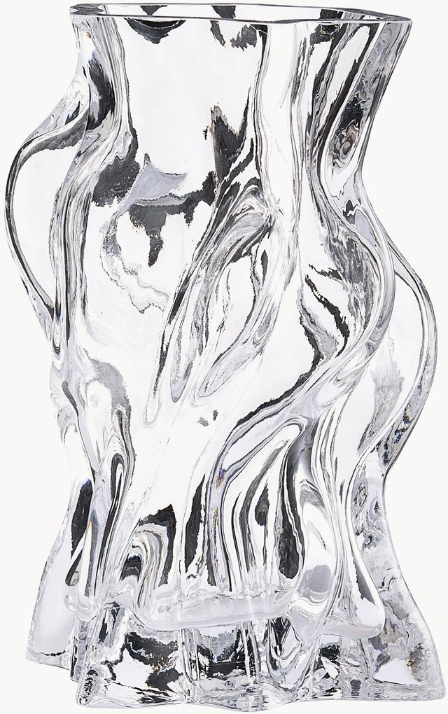 Vaso in vetro soffiato Vena, alt. 29 cm