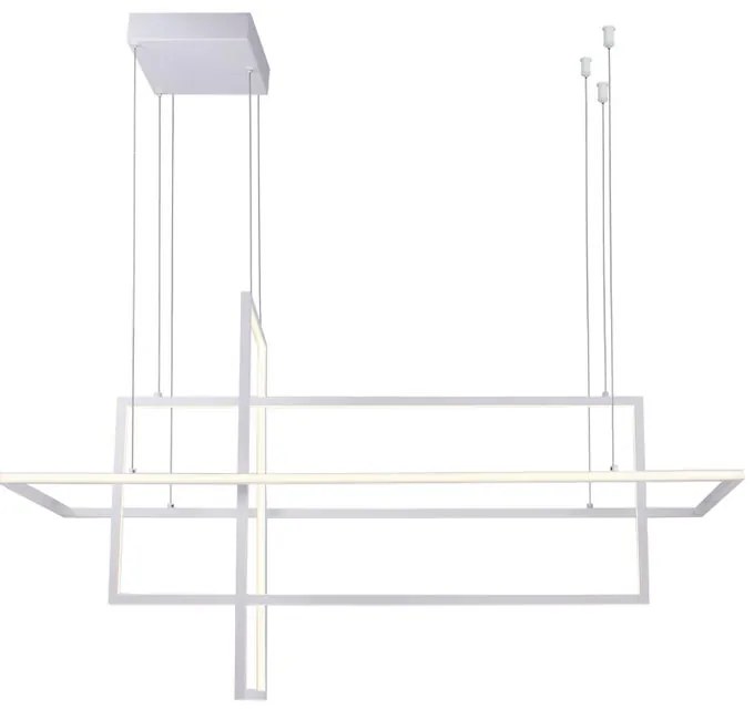 Lampadario LED moderno Irina bianco, luce con 3 temperature di colore 5000 lumen