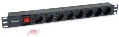 POWER STRIP 8BAY CEE7/4 WITH SWITCH