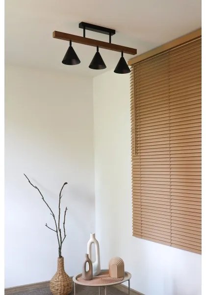 Duolla - Plafoniera IRONLINE 3xG9/3W/230V pino rovere/nero