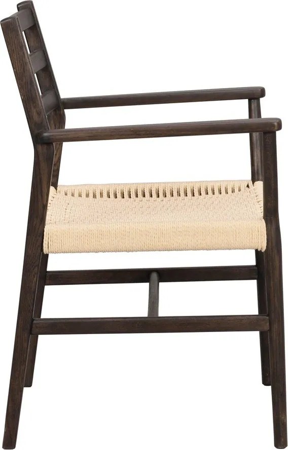 Sedia da pranzo in marrone scuro-naturale Harlan - Rowico