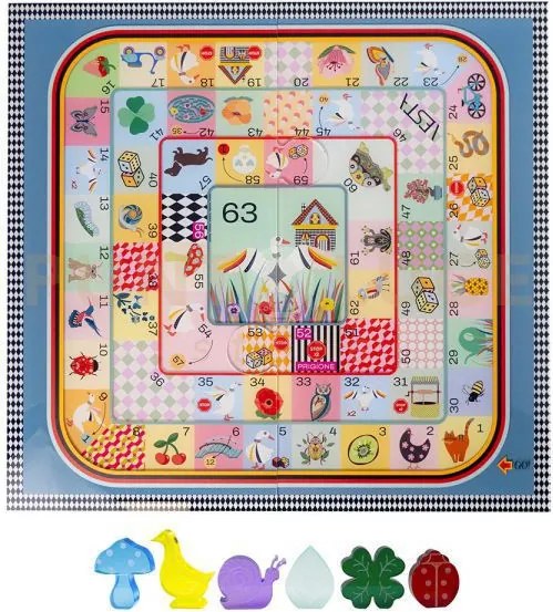 Gioco da tavolo "vest'oca" in cristalloa crilico decorato