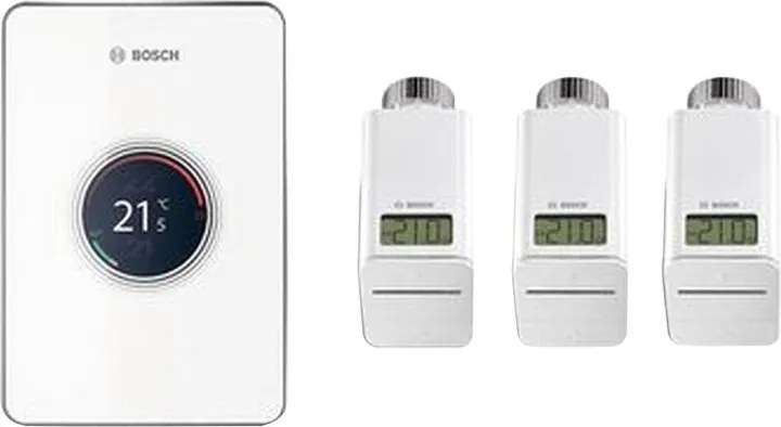 Kit termostato BOSCH Easy wi-fi con 3 testine bianco