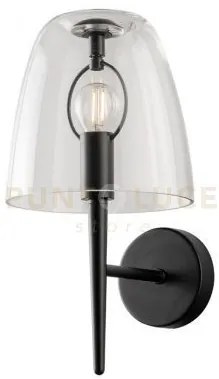 Applique a parete ares trasparente 1 luce attacco e14 10x22x33,7cm