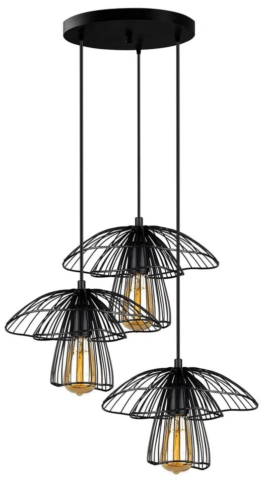 Apparecchio a sospensione nero, altezza 117 cm Root - Squid Lighting