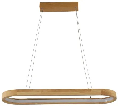 Brilagi - Lampadario LED a sospensione su cavo UMEA WOOD LED/30W/230V 70x20 cm legno di hevea
