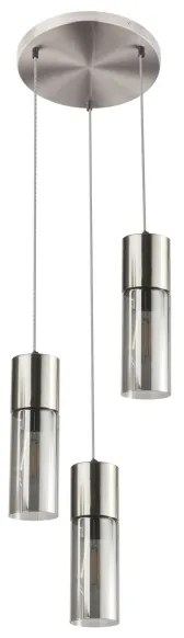 Globo 21000-3HN - Lampadario a sospensione con filo ANNIKA 3xE27/25W/230V diametro 30 cm cromo