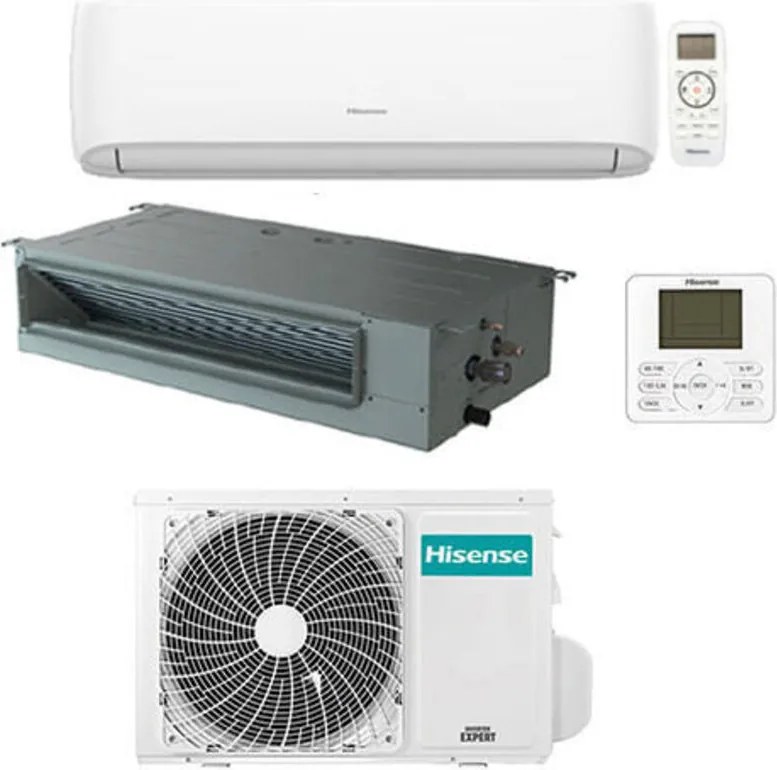 Climatizzatore Condizionatore Hisense Hi comfort più Canalizzato R32 Dual Split Inverter 7000 + 12000 con U.E. 2AMW42U4RGC NOVITÁ Classe A++/A+