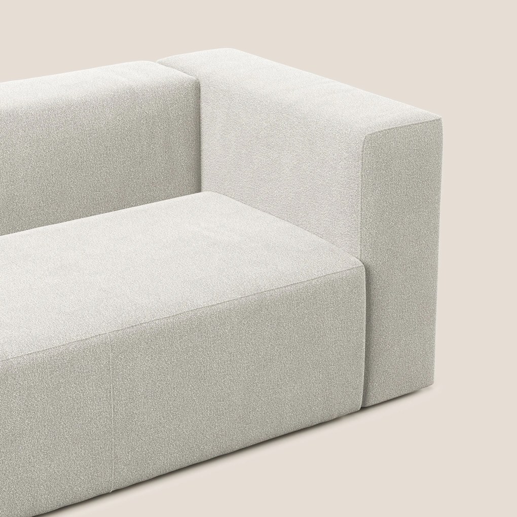 Nettuno modulo angolo/laterale maxi in morbido tessuto bouclè T07 bianco