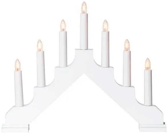 Eglo 410456 - Candelabro di Natale ADA 7xE10/3W/230V bianco