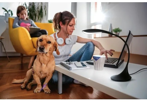 Kanlux 22343- Lampada da tavolo flessibile dimmerabile FRANCO LED/6,8W/230V nero