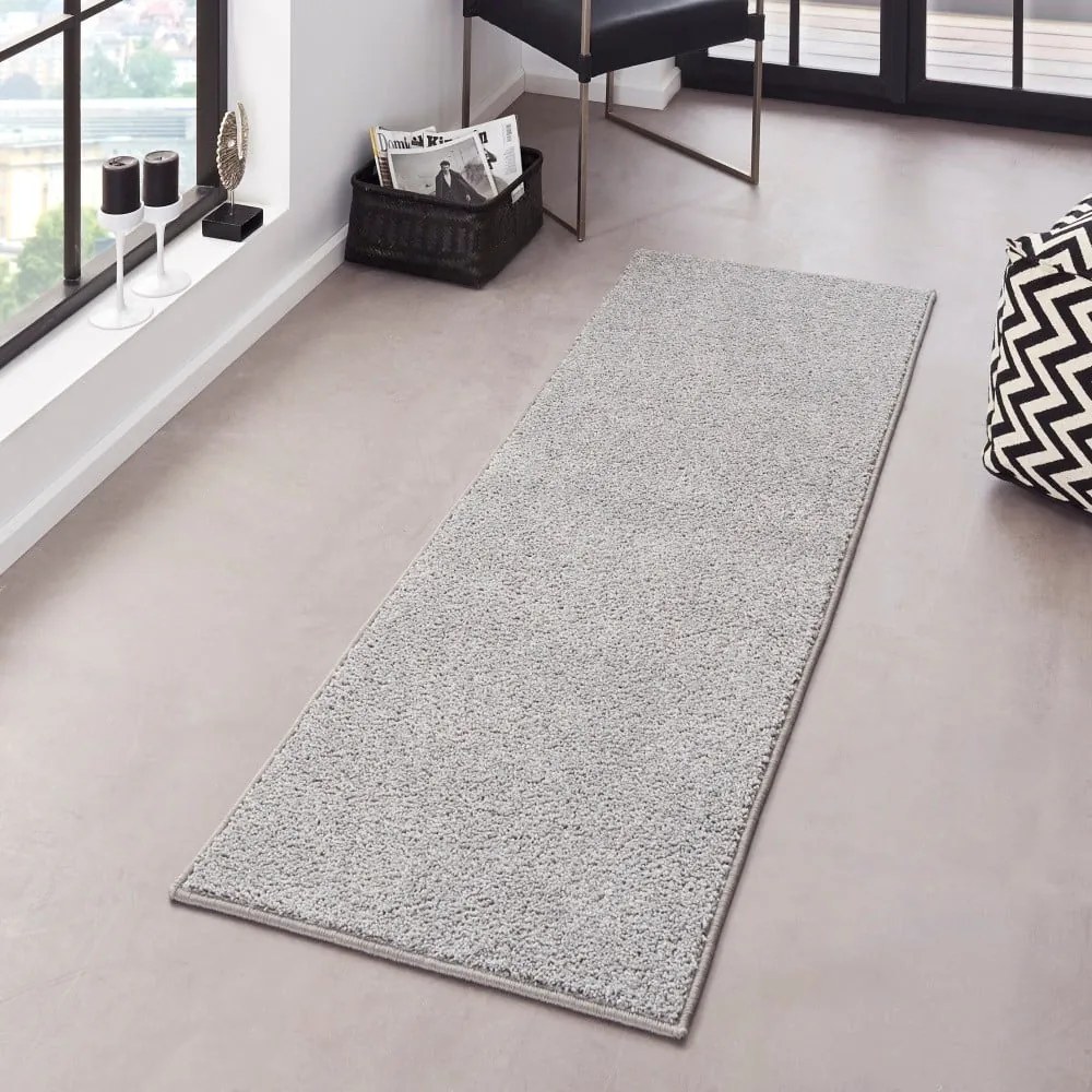 Runner grigio chiaro , 80 x 400 cm Pure - Hanse Home
