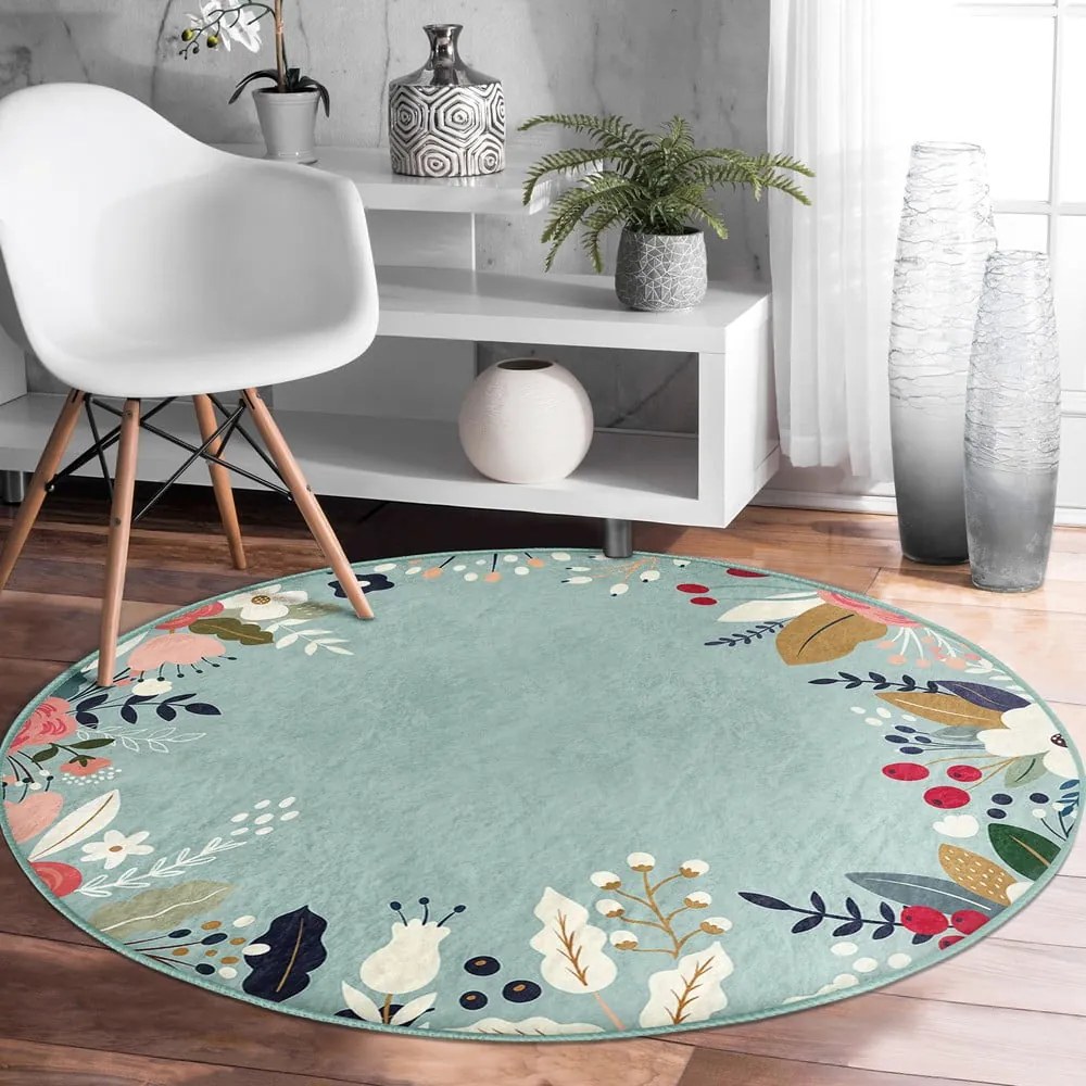 Tappeto rotondo lavabile adatto ai robot aspirapolvere ø 100 cm Comfort - Mila Home