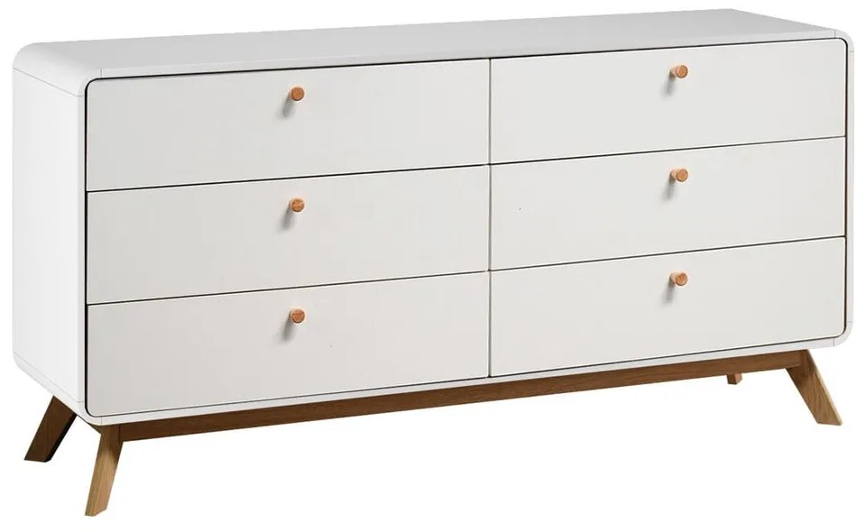 Cassettiera bassa bianca 150x74 cm Caitlin - Støraa