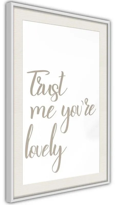 Poster  Compliment  Cornice Quadri Cornice nera con pass-partout, Larghezza x Altezza Home decor 20x30