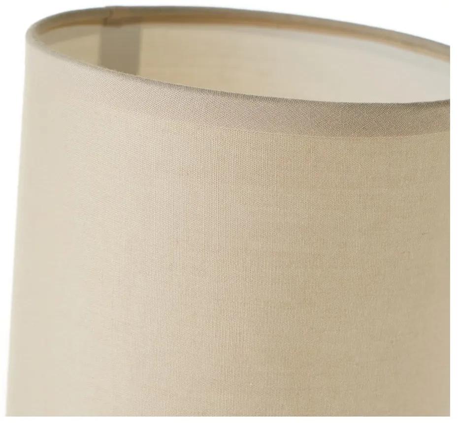Lampada da tavolo in ceramica beige con paralume in tessuto (altezza 24,5 cm) - Casa Selección