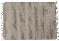 Tappeto moderno Atlanta, stile kilim, 100% cotone, grigio, 110x60cm