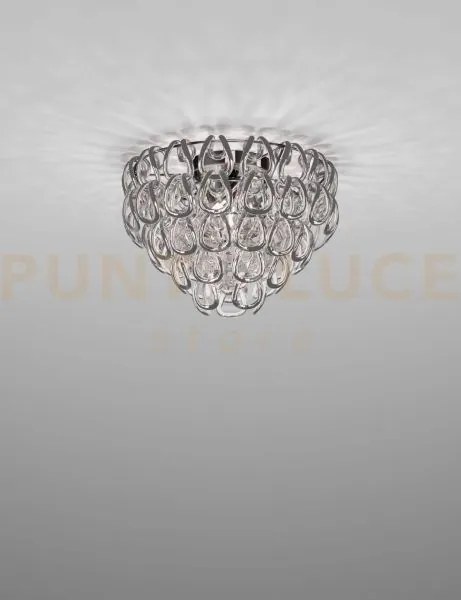 Giogali lampadadario a soffitto 50 cristallo argento e cromo lucido...
