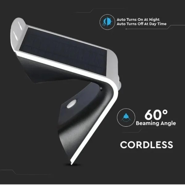 Applique a LED solare con sensore LED/3W/3,7V 3000/4000K IP65 bianco