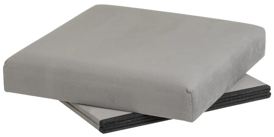 Poggiapiedi in velluto grigio chiaro Estela - Casa Selección