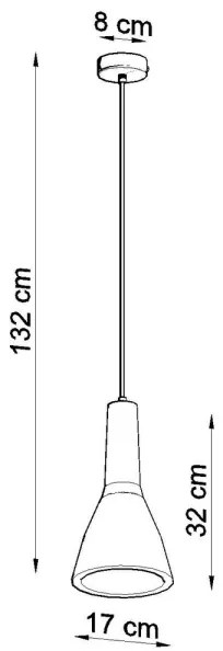 Lampadario a sospensione con filo EMPOLI 1xE27/15W/230V bianco