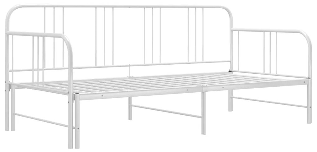 Telaio divano letto estraibile bianco in metallo 90x200 cm